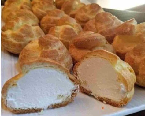 Mom's Famous Cream Puffs - Easy Recipes Idea Moms Cream Puffs, Moms Famous Cream Puffs, Large Cream Puffs, Cream Puffs Easy, Cream Puff Recipe, Food Website, Cream Puffs, Pie Dessert, Fall Desserts