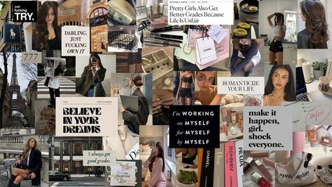 aesthetic Mother Motivation, Vision Board 2023, Macbook Pro Wallpaper, Desktop Wallpaper Quotes, Mac Backgrounds, Romanticize Your Life, Pc Desktop Wallpaper, Vision Board Collage, College Vision Board