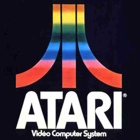 Rainbow Atari logo Cyberpunk Signs, Arcade Logo, Atari Video Games, Video Game Logos, 80s Logo, Logos Vintage, Atari Games, 70s Sci Fi Art, Vintage Logos