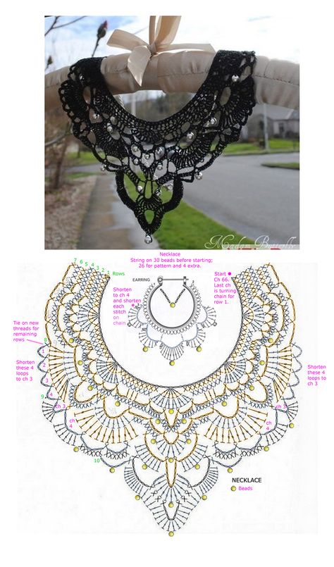 Col Crochet, Crochet Collar Pattern, Crochet Necklace Pattern, Men Crochet, Crochet Jewelry Patterns, Crochet Lace Edging, Aesthetic Crochet, Crochet Lace Pattern, Crochet Design Pattern