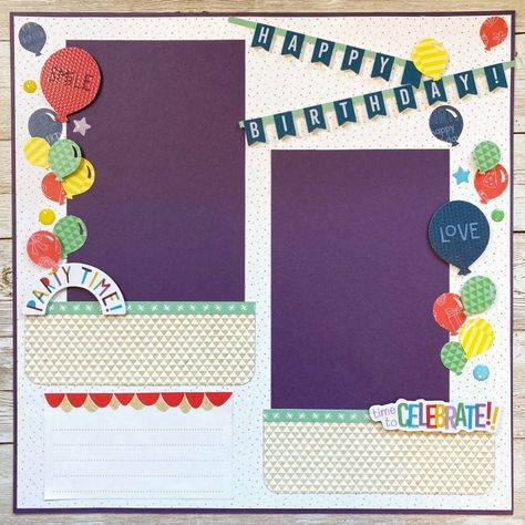 Inflate New Ideas With This Birthday Scrapbook Layout Idea – Creative Memories Blog Scrapbook Pages Ideas, Birthday Scrapbook Layouts, Birthday Scrapbook Pages, Pet Scrapbook Layouts, Pages Ideas, Scrapbooking Sketches, Cute Scrapbooks, Pet Scrapbook, Scrapbook Borders