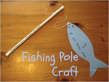 Fishing Pole Craft, Fishers Of Men, Nursery Crafts, Children's Church Crafts, Bible Story Crafts, Sunday School Crafts For Kids, Bible School Crafts, Christian Crafts, Bible Crafts For Kids