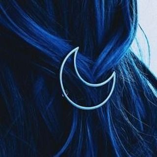 #BlueHair: New post on blueeaestheticc https://buff.ly/2Qw8Ljr New Post, Blue Hair, Crescent, Hair, Silver, Blue