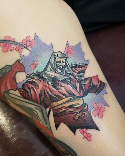 SW Engineer▫️Music Buff▫️Gamer on Instagram: “Corrupted Monk, Sekiro: Shadows Die Twice 📸 Credits to owners, from @reddit by J.D. Pruitt, Crimson Hilt Tattoo, Denver  Follow…” Sekiro Tattoo Design, Sekiro Tattoo, Corrupted Monk, Monk Tattoo, Trending Tattoos, Prison Tattoos, Meditation Poses, Gaming Tattoo, R Tattoo