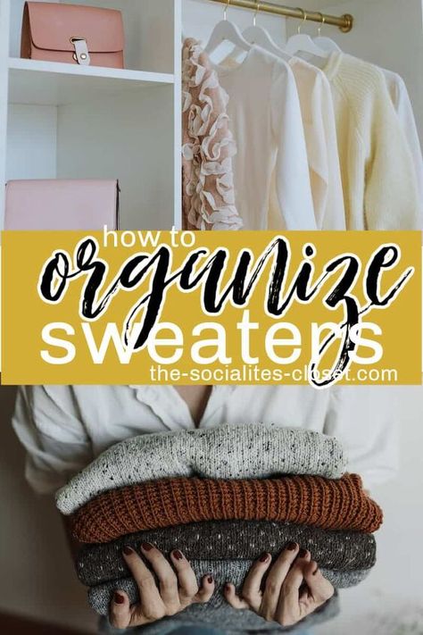 Sweater Storage Ideas Organizing, Sweater Storage Ideas, Organize Sweaters, Sweater Storage, Simple Sweater, Simple Sweaters, How To Organize, Storage Ideas, Clothes