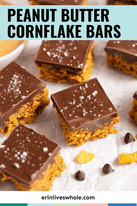 Healthy Cornflake Bars, Corn Flake Bars Peanut Butter, Corn Flake Peanut Butter Bars, Cornflake Recipes Healthy, Cornflake Bars Peanut Butter, Cornflake Peanut Butter Bars, Corn Flakes Treats, Cornflake Squares, Cornflakes Recipes