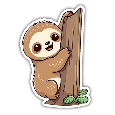 Sloth Cute, Sloth Sleeping, Styrofoam Art, Sloth Design, Cute Animal Clipart, Baby Sloth, Cute Sloth, Dog Stickers, Vector Artwork