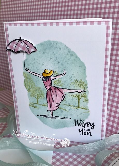 Stampin Up Retirement Cards, Cards For Women, Umbrella Girl, Stamp Tutorial, Retirement Cards, Woman Card, Life Journey, Spring Cards, Stamping Up Cards