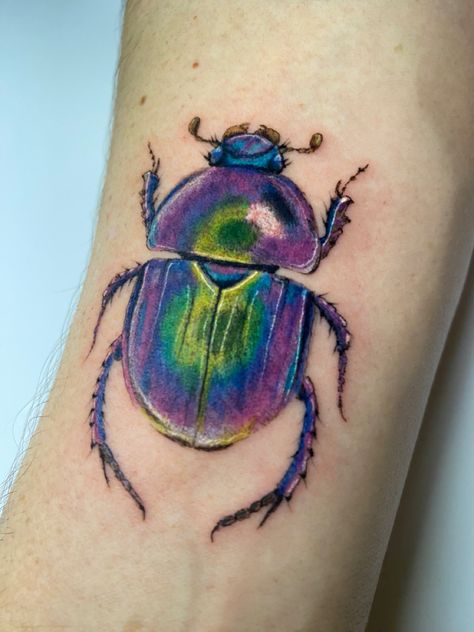 Color Beetle Tattoo, Watercolor Dragonfly Tattoo, Beetle Tattoo, Watercolor Dragonfly, Tattoo Color, Dragonfly Tattoo, Sketch Ideas, Tatting, Tattoo Ideas