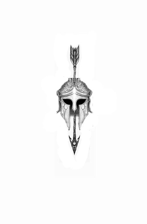 A4 Tattoo Design, Original Tattoos Unique Men, Tattoo Ideas For Men Spartan, Spartan Arrow Tattoo, Small Gladiator Tattoo, Tattoo Designs Men Small Meaningful, Mythical Tattoos Men, Ares Tattoo For Men, Best Small Tattoos For Men Hand