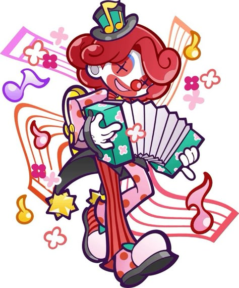 PPQ:Clemens/★7 - Puyo Nexus Wiki Wacky Pomo, Clown Core, Puyo Puyo, Random Style, Cool Characters, 3 Characters, Reference Art, He He, Oc Ideas