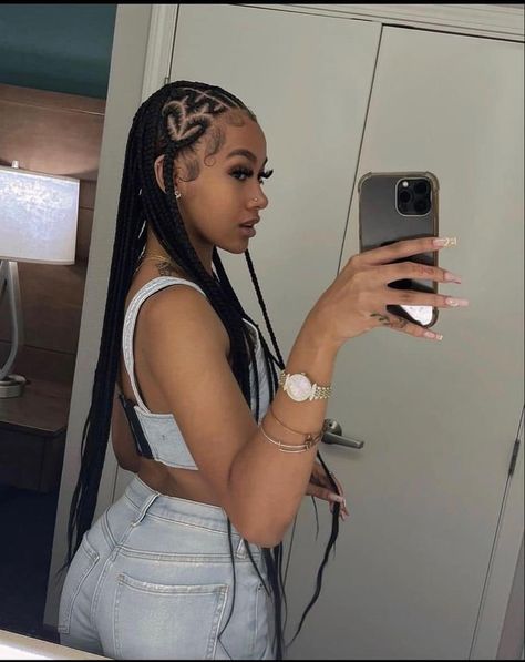 Haircut Selfie, Photo Hijab, Feed In Braids Hairstyles, Cute Braided Hairstyles, Cute Hairstyle, Quick Braided Hairstyles, Cute Box Braids Hairstyles, Protective Hairstyles Braids, Pretty Braided Hairstyles