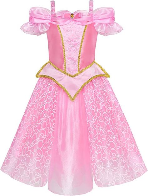 Costume Party Birthday, Princess Aurora Costume, Aurora Costume, Princess Elsa Dress, Rose Costume, Princess Dress Kids, Princess Kids, Princess Dress Up, Disney Princess Dresses