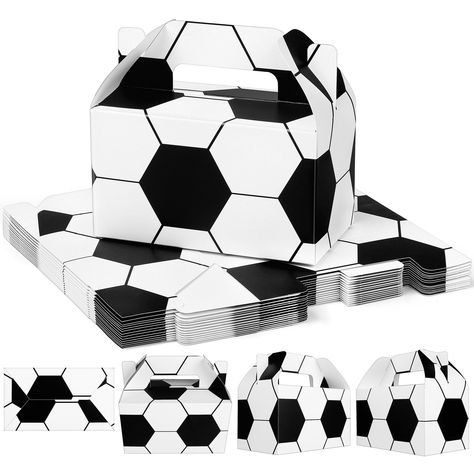 PRICES MAY VARY. Energetic sports elements: you will receive 16 packs of soccer-themed paper boxes, designed to add a sporty flair to any event; soccer treat boxes for team feature a striking soccer pattern that appeals to soccer fans alike, bringing a vibrant touch to the party scene Proper size: the dimension of the soccer party favors is 6.2 x 6.2 x 3.5 inches/16 x 16 x 9 cm, these soccer boxes for treats are a nice size for holding a variety of treats, including desserts, cookies, candies, a Soccer Swag Bag Ideas, Soccer Coach Gifts End Of Season, Soccer Party Decor, Soccer Birthday Party Ideas Decorations, Soccer Goodie Bag Ideas Team Gifts, Soccer Tournament Goodie Bags, Soccer Team Gifts End Of Season, Soccer Gift Basket, Soccer Theme Birthday Party