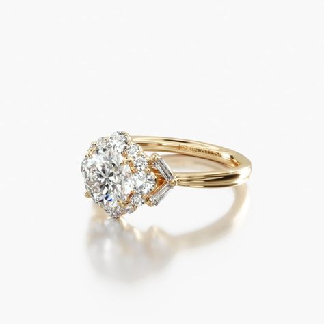 14K Yellow Gold Vintage Glamour Halo Diamond Engagement Ring James Allen Engagement Rings, Prong Engagement Rings, Vintage Inspired Engagement Rings, Vintage Halo, Round Halo Engagement Rings, Vintage Style Engagement Rings, Vintage Engagement Rings Unique, Future Engagement Rings, Diamond Cluster Engagement Ring