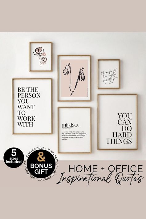 Neutral Office Wall Decor Bundle, Light Pink Office Wall Art, Inspirational Home Office Gallery Wall, Professional Definition Wall Print Set - Etsy Canada Pink Office Wall, Pink Office Walls, Light Pink Office, Home Office Gallery Wall, Neutral Office, Wall Print Set, Office Gallery Wall, Pink Office, Work Space Organization