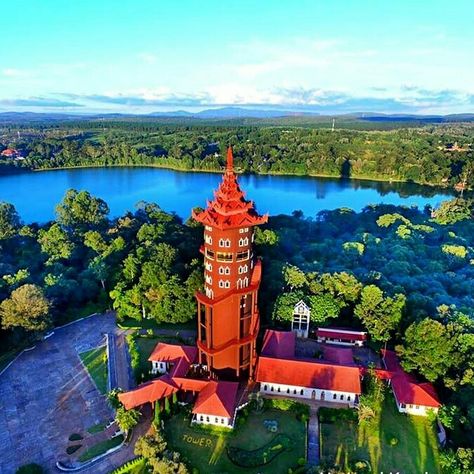 Aerial view of National Kandawgyi Garden in Pyi Oo Lwin! #Kandawgyi #PyiOoLwin #NationalPark #Garden #Myanmar Pyin Oo Lwin, Yin Yang Art, Myanmar Travel, Photos For Profile Picture, Light Background Images, Light Background, Burmese, Plan Your Trip, Aerial View