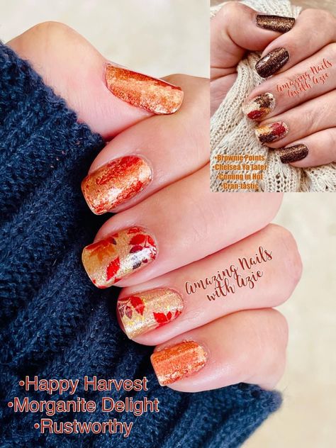 Happy Harvest Color Street Combo, Happy Harvest Color Street, Fall Color Street Combos, Fall Nail Combos, Color Street Fall Nails, Fall Color Street, Street Nail Art, Nails Color Street, Nail Combos