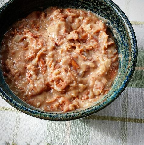 Refried Beans – A small batch | Audrey Can Cook - and so can you Make Refried Beans, Homemade Refried Beans, Refried Beans Recipe, Small Batch Baking, Homemade Mexican, Using A Pressure Cooker, Cooking For One, Cooking For Two, Pinto Beans