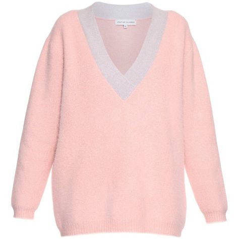 Jonathan Saunders Edith V-neck knit sweater (1 075 BGN) ❤ liked on Polyvore featuring tops, sweaters, pink, pink multi, v neck sweater, oversized sweaters, oversized knit sweaters, v neck knit sweater and v-neck tops Pink Fuzzy Sweater, V Neck Knit Sweater, Pink Oversized Sweater, Jonathan Saunders, Wardrobe Makeover, Slim Fit Sweater, Pink Knit Sweater, Sweater Oversized, Oversized Knitted Sweaters