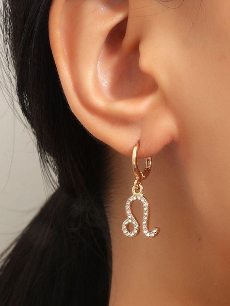 Leo Earrings, Leo Symbol, Earrings Dangle, Drop Earrings, Free Shipping, Gold