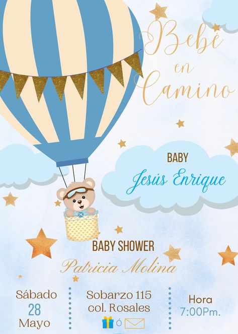 Hot Air Balloon Invitation, Baby Photoshoot Boy, Baby Shower Invitaciones, Baby Shawer, Baptism Girl, Baby Center, Baby Photoshoot, Hot Air Balloon, Air Balloon