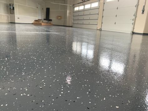 Resin Garage Floor, Matte White Epoxy Floor, Glitter Epoxy Floor Garage, Blue Epoxy Garage Floor, Epoxy Garage Floor Colors Flakes, Epoxy Resin Flooring, Outdoor Dog House, Garage Floor Epoxy, Garage Floor