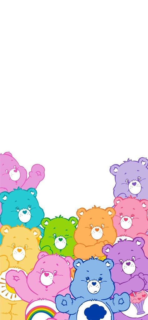 Care Bear Aesthetic, Bear Aesthetic Wallpaper, Aesthetic Bear, Bear Aesthetic, Care Bear, White Wallpaper, Teddy Bears, Aesthetic Wallpaper, Bears