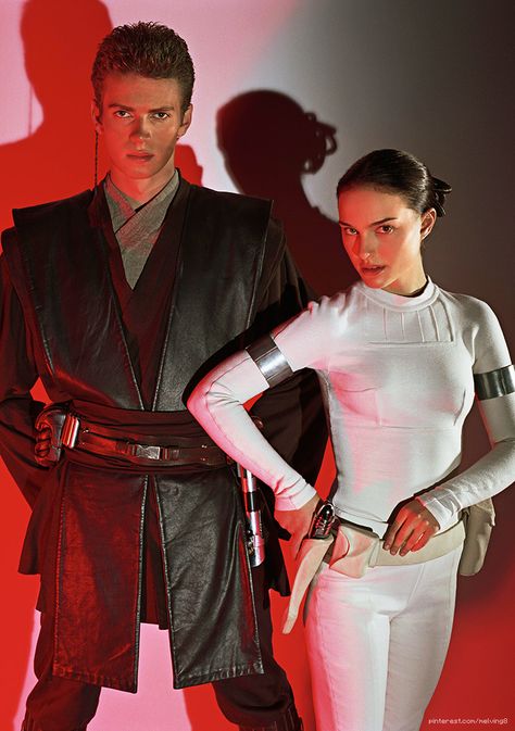 Padre And Anakin Costume, Padme Makeup, Anakin Costume, Padme Costume, Disfraz Star Wars, Star Wars Couples, Star Wars Padme, Anakin And Padme, Star Wars Halloween