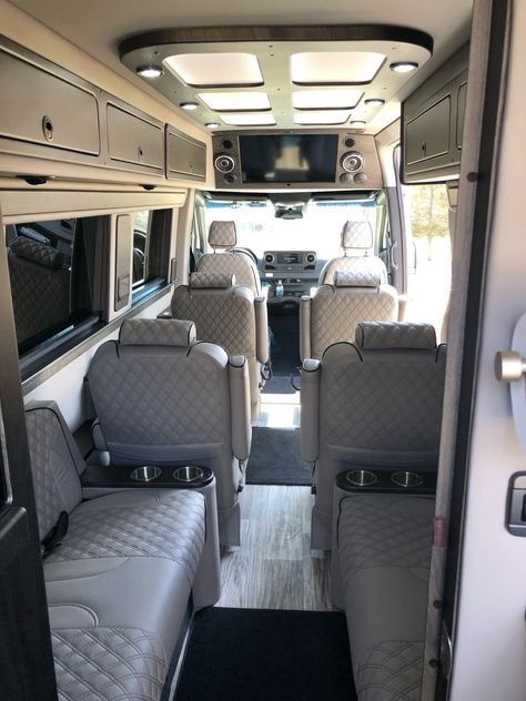 2021 Mercedes Sprinter Camper Van For Sale in White Pigeon, Michigan - Van Viewer Mercedes Van Interior, Sprinter Van Interior Ideas, Mercedes Sprinter Camper Van, Sprinter Passenger Van, 15 Passenger Van, Van Interiors, Family Van, Mercedes Sprinter Van, Custom Mercedes