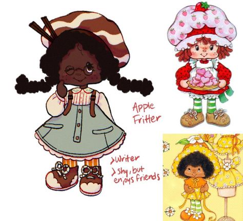 Strawberry Shortcake Character Design, Strawberry Shortcake Redesign, Strawberry Shortcake Oc, Strawberry Shortcake Fanart, Strawberry Shortcake Cartoon, Strawberry Shortcake Characters, Apple Fritter, Plus Size Art, Strawberry Shortcake Doll