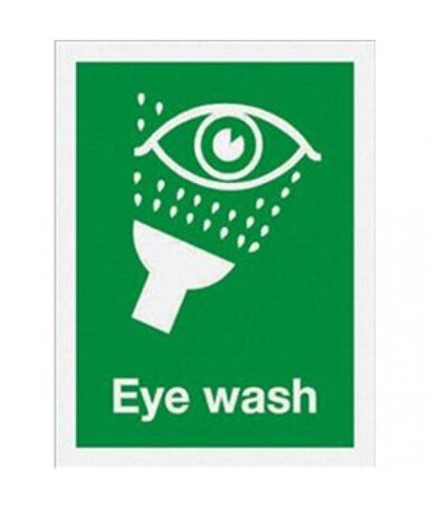 Large Eye Wash Sign Adhesive 300 x 220mm Eye Wash Station, Large Eyes, Eye Care, Signs