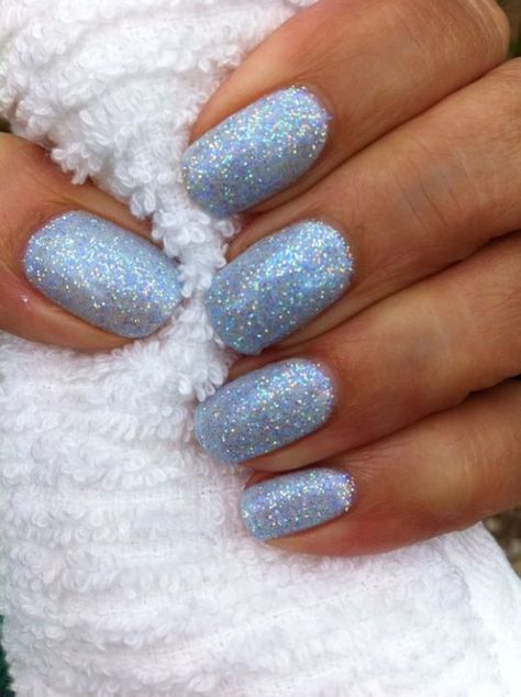 Blue Gel Nails, Nail Colors Winter, Winter Nails Acrylic, Manicure Tips, Seasonal Nails, Sparkle Nails, Winter Nail Designs, Winter Nail, Glitter Nail