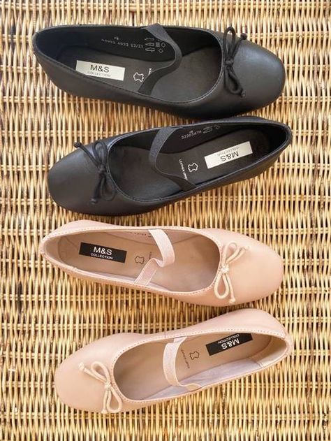 Marks and Spencer's New £35 Ballet Pumps Look So Expensive | Who What Wear UK French Girls, Ballet Pumps, Leather Bows, French Girl, Sell Out, High Fashion Street Style, Ballet Flat Shoes, Fashion 2020, Chanel Ballet Flats