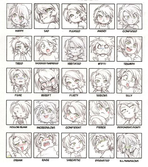 Facial Expressions Drawing, Drawing Faces, Art Manga, Small Drawings, Anime Expressions, Drawing Expressions, Face Expressions, Facial Expressions, Drawing Challenge