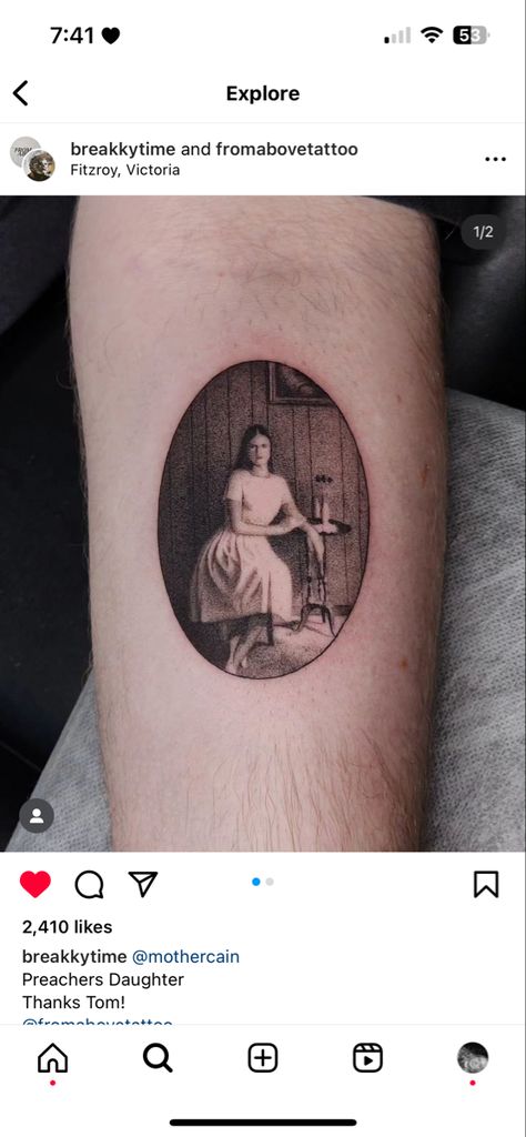 Preachers Daughter Tattoo, Nicole Dollanganger Tattoo, Ethel Cain Inspired Tattoos, Ethel Cain Tattoos Idea, Ethel Cain Tattoos, Cain Tattoo, Preachers Daughter, Mother Cain, Americana Tattoo