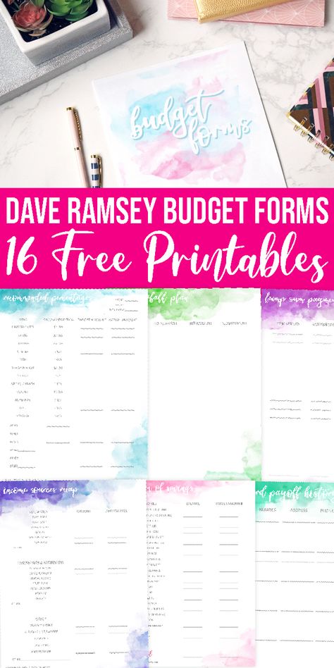 Grab these free printable Dave Ramsey Budget Forms to get you set up and tackle your budget smart and easily! Free budget printables you need. #budget #printable #free #daveramsey #forms #classy #modern #easy #getontack #ramsey Dave Ramsey Budgeting Printables, Dave Ramsey Budget, Ramsey Budget, Budget Forms, Free Budget Printables, Budget Planner Free, Monthly Budget Printable, Dave Ramsey Budgeting, Excel Budget