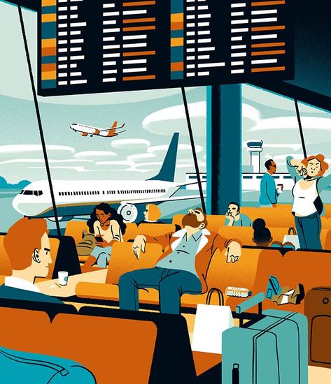 Tommy Parker, Transport Illustration, Storyboard Illustration, Devon Uk, Aviation Art, People Illustration, Flat Illustration, Editorial Illustration, Freelance Illustrator