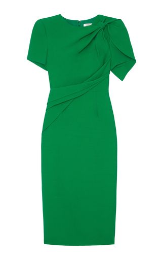 Carolina Herrera Fashion, Corporate Dress, Green Dress Casual, Pattern Dress Women, Professional Wardrobe, Classy Work Outfits, Stunning Outfits, Roland Mouret, Green Midi Dress