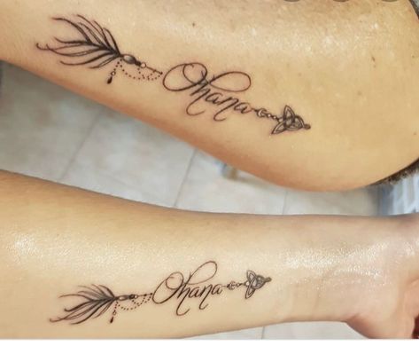 Arrow Tattoo Meaning, Meaning Of Arrow Tattoo, Ohana Tattoo, Cousin Tattoos, Mommy Tattoos, Tatuaje A Color, Arrow Tattoo, Ohana Means Family, Arrow Tattoos