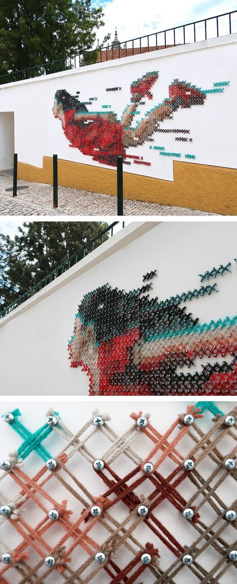 Tech Art, Awesome Tattoos, Murals Street Art, Wow Art, Street Art Graffiti, Street Artists, A Student, String Art, Art Plastique