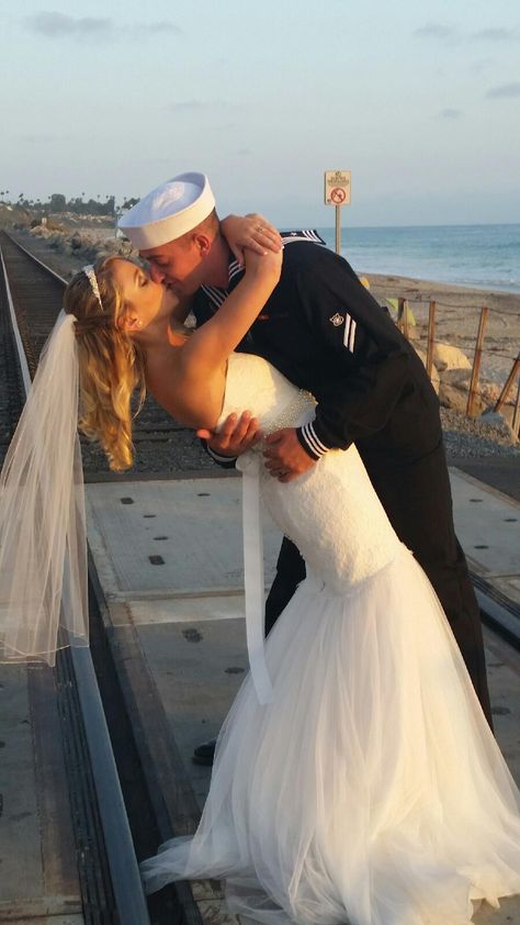 perfect wedding #military #navy #wedding #mermaid #weddingdress #sailor Navy Seal Wedding, Military Wedding Navy, Navy Couple Pictures, Navy Sailor Wedding, Us Navy Wedding, Navy Military Wedding, Navy Military Weddings, Navy Couple, Sailor Wedding