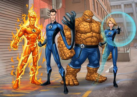 Patrick Brown, Fantastic Four Marvel, Avengers Earth's Mightiest Heroes, Fantastic Four Comics, Marvel Character Design, The Fantastic Four, Marvel Characters Art, Comic Book Artwork, Arte Dc Comics