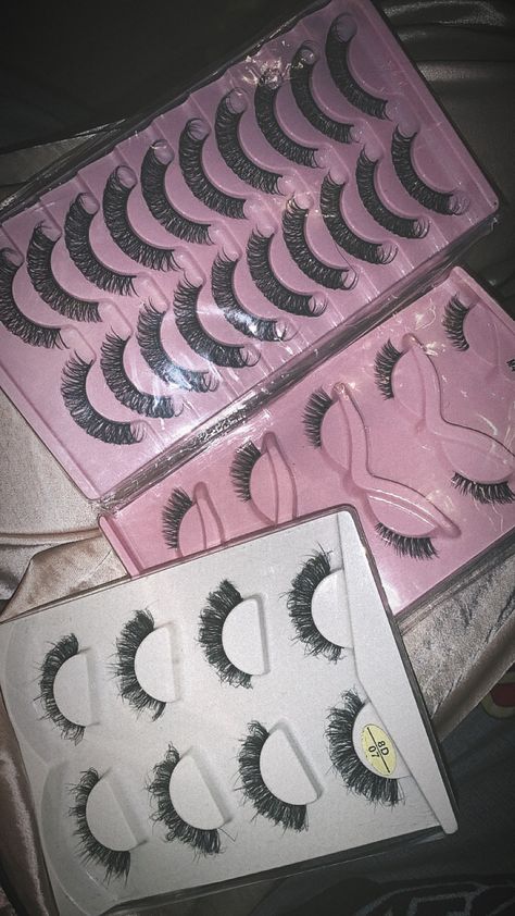 Makeup Collection Goals, Lashes Fake Eyelashes, Lash Extension Kit, Pretty Lashes, Skeleton Hand Tattoo, Lip Gloss Collection, Wispy Lashes, Makeup Needs, Fake Lashes