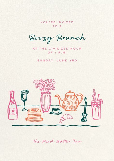 Short and Stout - Brunch Invitation | Send online instantly | RSVP tracking You're Invited Invitation, Brunch Party Invite, Brunch Birthday Party Invitation, Birthday Invitation Card Aesthetic, Brunch Theme Ideas, Bday Invitation Cards, Cafe Invitation, Birthday Brunch Invitations, Picnic Graphic