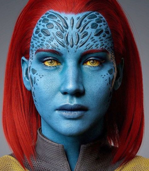 Fanaccount na Instagramie: „Mystique aka Raven Darkholme. #darkphoenix #jenniferlawrence #jlaw #xmen” Brittany Snow Hair, Mystique Jennifer Lawrence, Mystique Makeup, Mystique Xmen, Raven Darkholme, Mystique Marvel, Lancome Eyeshadow, J Law, Dark Phoenix