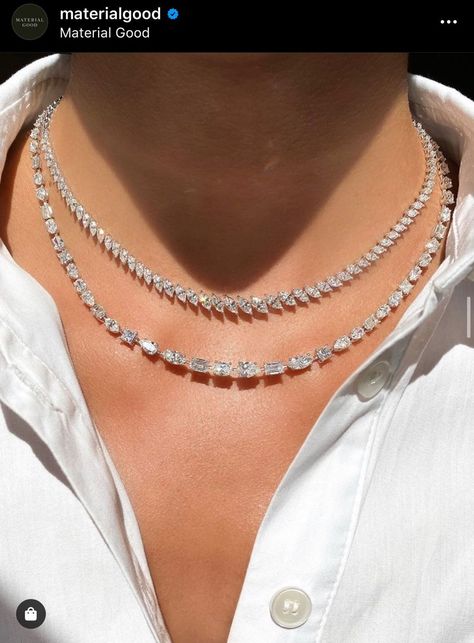 Daimond Nakeles, Expensive Jewelry Luxury, Diamond Necklace Designs, Common Thread, Diamond Jewelry Designs, Diamond Necklaces, Dope Jewelry, Jewelry Fashion Trends, Classy Jewelry