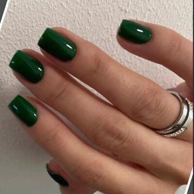 ad eBay - Short Press on Nails Square Dark Green Nails Set,Glazed Gel Nails Press on Acrylic Nails Pure Fake Nails Short Nails Glue on Petite False Nails Real Stick on Nails for Finger Salon Manicure. 【Lasting Effect Fale Nails Acrylic】Unique formula ensures this dark green short glue on nails set long last and water-proof. Square Dark Nails, Square Dark Green Nails, Press On Nails Square, Overlay Nails, Dark Green Nails, Green Acrylic Nails, Short Press On Nails, Gel Acrylic Nails, Short Square Nails