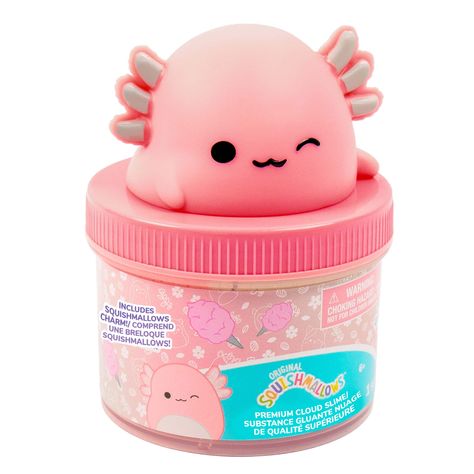 Buy the Squishmallows® Original Archie the Axolotl Premium Cloud Slime at Michaels. This resealable jar contains 8 oz. of smooth pink cotton candy-scented slime, holographic glitter, and even a rubber charm of your favorite soccer-playing amphibian, Archie the Axolotl! Squish your way into a world of fun with the Original Squishmallows Archie the Axolotl Premium Scented Slime, the ultimate sensory compound designed to let your hands do the talking through its squishy texture! This resealable jar contains 8 oz. of smooth pink cotton candy-scented slime, holographic glitter, and even a rubber charm of your favorite soccer-playing amphibian, Archie the Axolotl! Pre-made slime means you can skip the messy measuring and get right to the sensory fun — just open and play! See how far the scented Squishy Food, Slime Making Kit, Kids Christmas List, Pretty Slime, Cloud Slime, Slime Toy, Blue Slime, Cool Fidget Toys, Slime For Kids