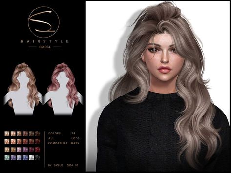 Sims 4 Cc Hair Medium Length, Sims 4 Cc Hair Wavy, Sims 4 Cc Pixie Cut, Sims 4 Wavy Hair, Sims 4 Cc Links, Hair Ts4, Characters Hairstyles, Rosa Hair, Sims 4 Cas Mods